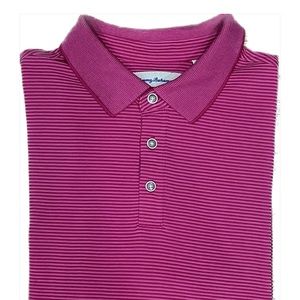 EEUC Tommy Bahama Mens XL polo, coral color.